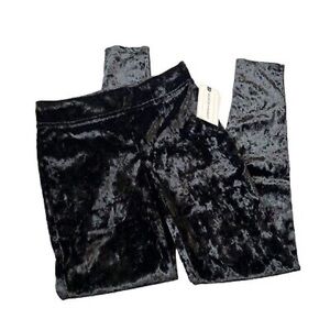 Melrose and Market Girl's Black Crushed Velvet Leggings Size L 10/12